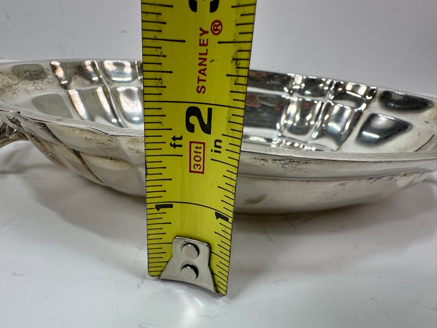Sterling Silver Handled Dish 10.5W X 7D X 1.5H 459.6g Silver Melt Value $521 [Photo 10]