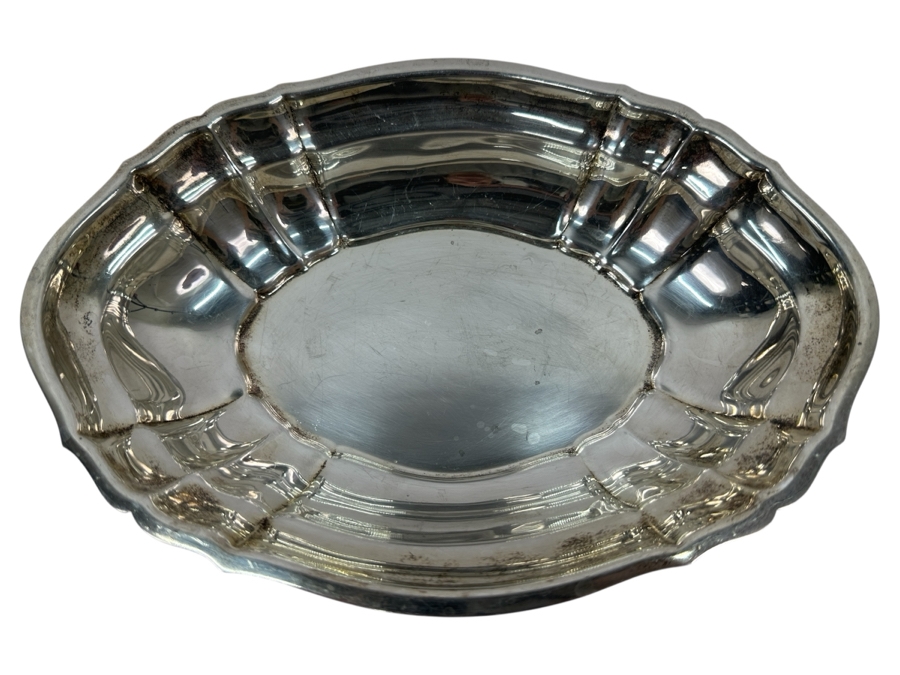 Sterling Silver Handled Dish 10.5W X 7D X 1.5H 459.6g Silver Melt Value $521