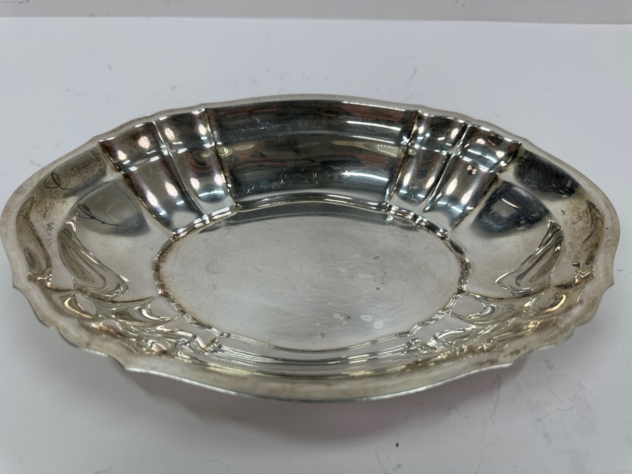 Sterling Silver Handled Dish 10.5W X 7D X 1.5H 459.6g Silver Melt Value $521 [Photo 2]