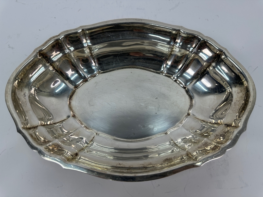 Sterling Silver Handled Dish 10.5W X 7D X 1.5H 459.6g Silver Melt Value $521 [Photo 3]