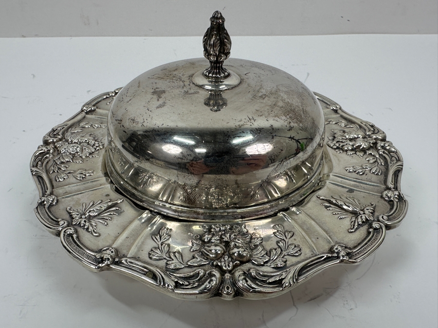 Reed & Barton Sterling Silver Covered Butter Dish Francis I Pattern 7W X 3.5H 327g Silver Melt Value $370 [Photo 2]