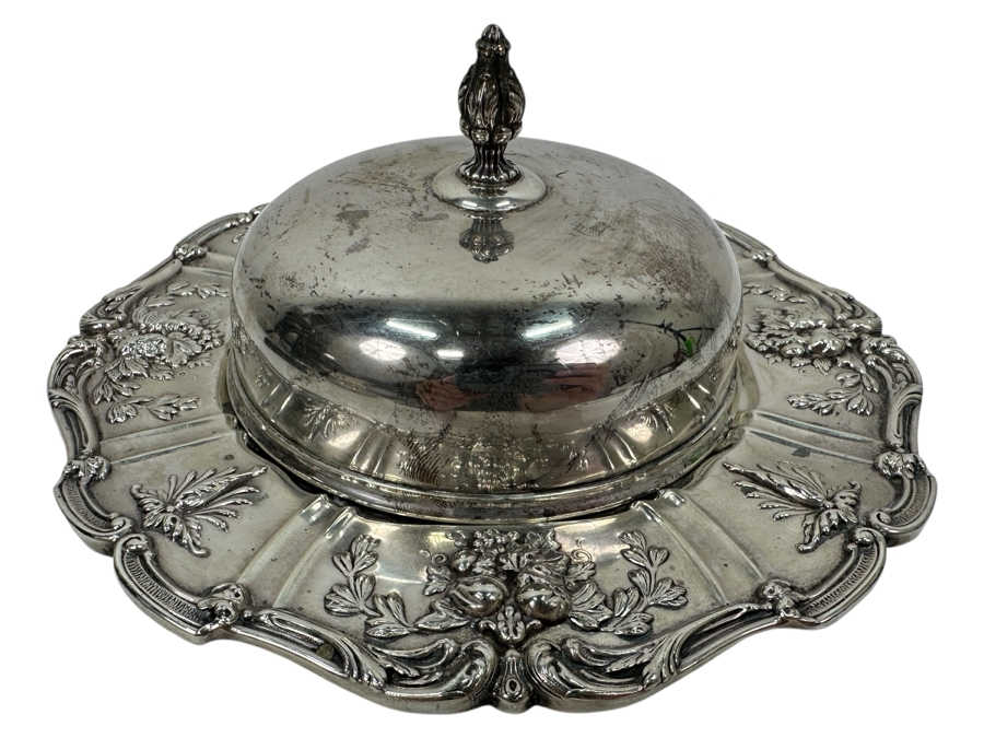 Reed & Barton Sterling Silver Covered Butter Dish Francis I Pattern 7W X 3.5H 327g Silver Melt Value $370