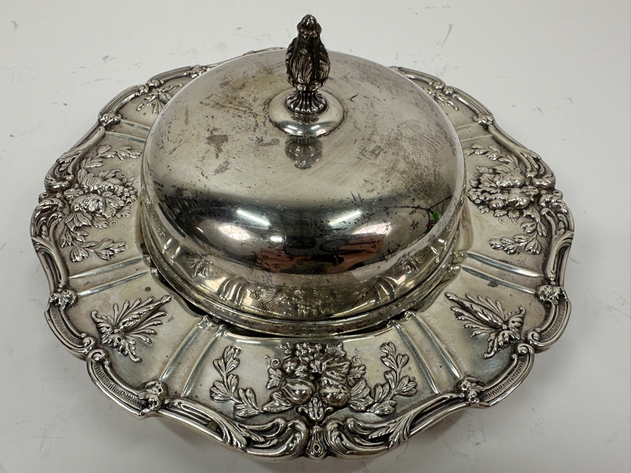 Reed & Barton Sterling Silver Covered Butter Dish Francis I Pattern 7W X 3.5H 327g Silver Melt Value $370 [Photo 3]