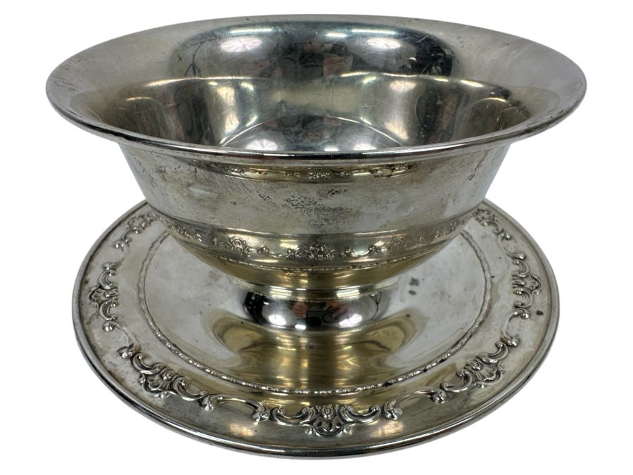 Gorham Sterling Silver Bowl With Underplate 6.5W X 3H 204g Silver Melt Value $231