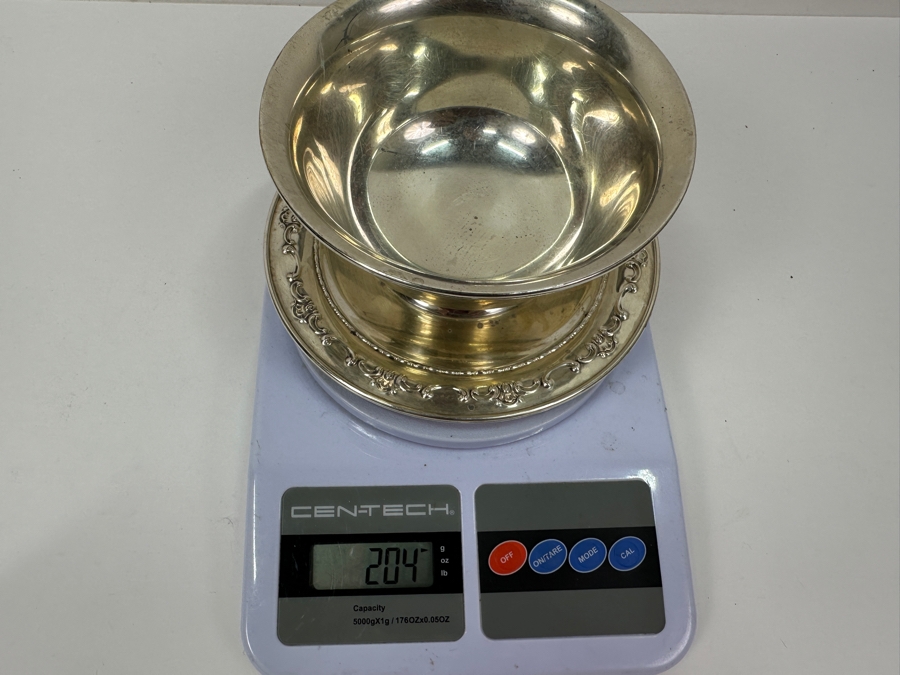 Gorham Sterling Silver Bowl With Underplate 6.5W X 3H 204g Silver Melt Value $231 [Photo 10]