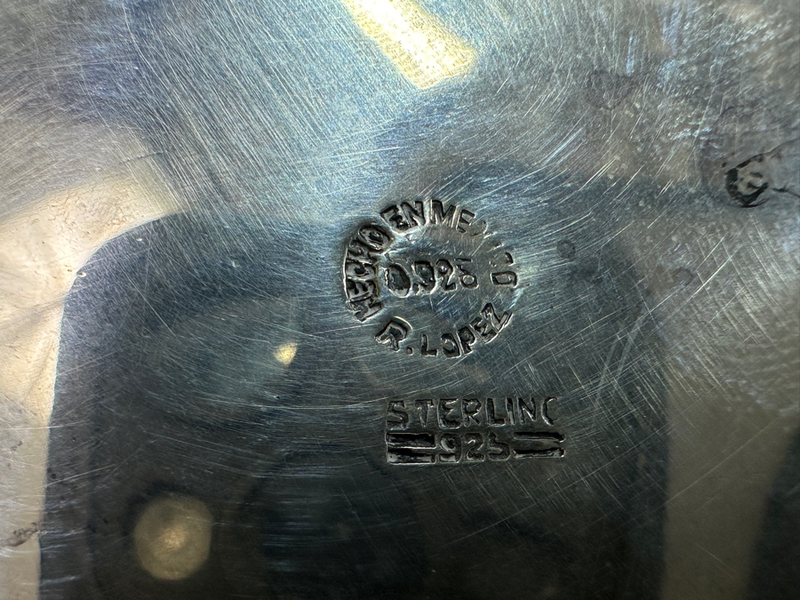 Sterling Silver Mexican Water Pitcher Signed R. Lopez 8.5'H 908g Silver Melt Value $1,029 [Photo 6]