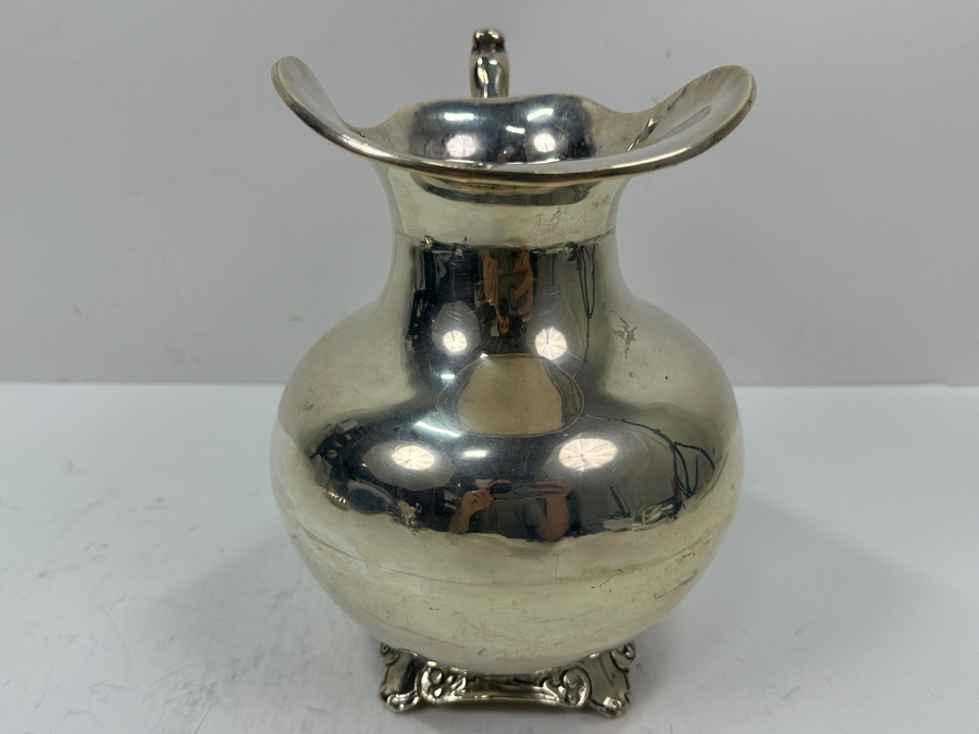 Sterling Silver Mexican Water Pitcher Signed R. Lopez 8.5'H 908g Silver Melt Value $1,029 [Photo 4]
