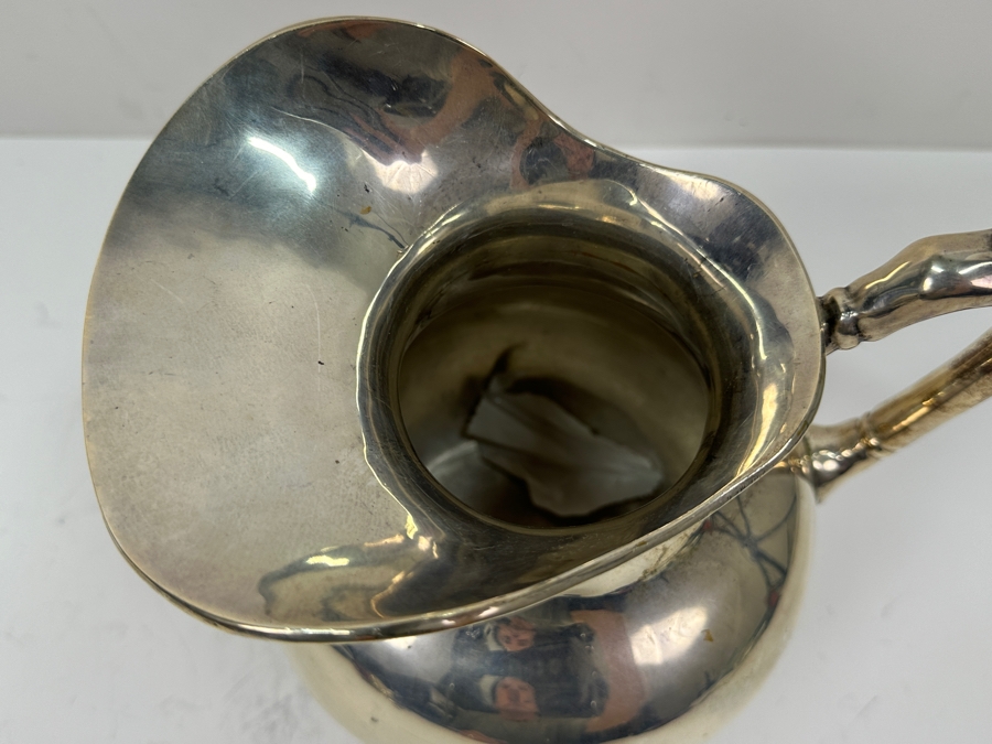 Sterling Silver Mexican Water Pitcher Signed R. Lopez 8.5'H 908g Silver Melt Value $1,029 [Photo 3]