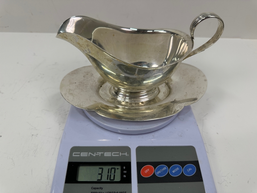 Gorham Sterling Silver Gravy Boat With Underplate 7.5W X 5D X 4H 310g Silver Melt Value $351 [Photo 11]
