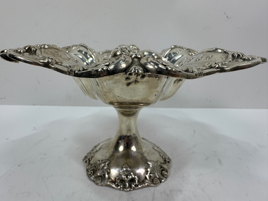 Reed & Barton Sterling Silver 8'W X 5'H Footed Compote Bowl Dish 414g Silver Melt Value $469 [Photo 8]