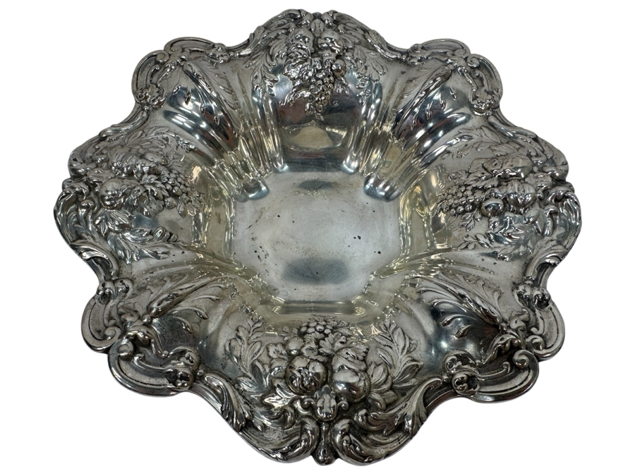 Reed & Barton Sterling Silver 8'W X 5'H Footed Compote Bowl Dish 414g Silver Melt Value $469 [Photo 1]