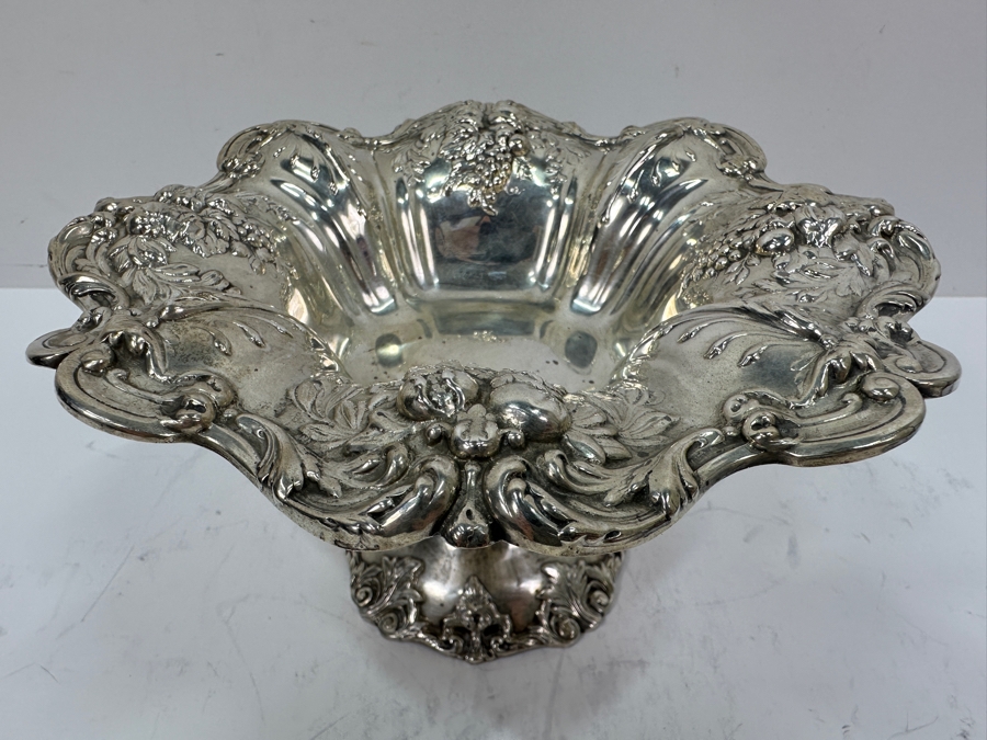 Reed & Barton Sterling Silver 8'W X 5'H Footed Compote Bowl Dish 414g Silver Melt Value $469 [Photo 3]