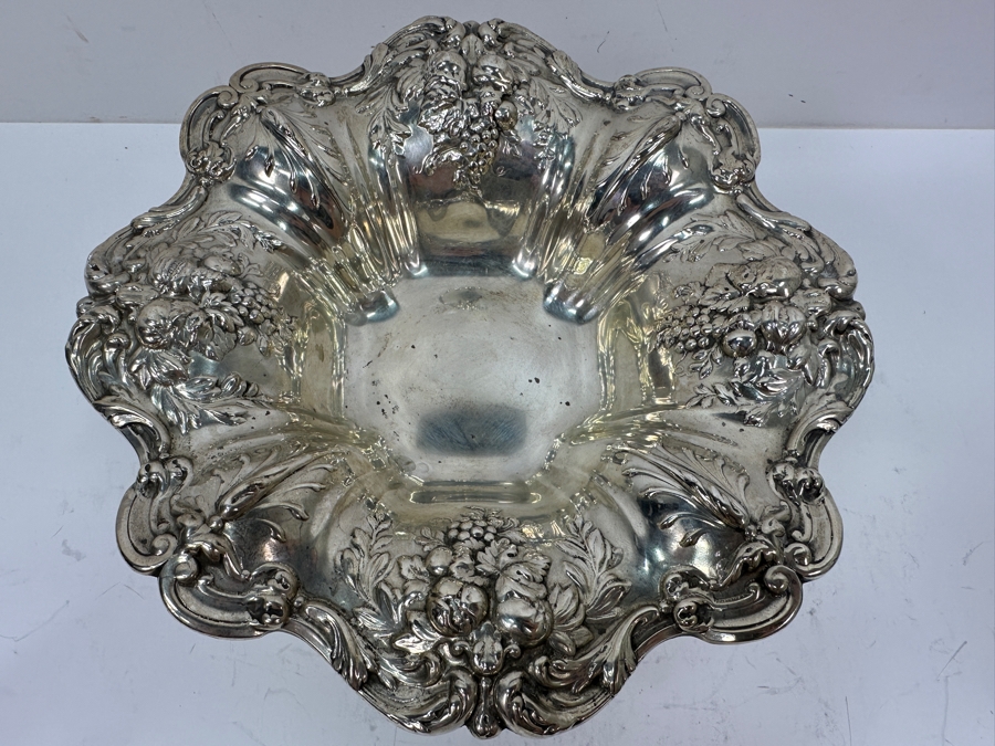 Reed & Barton Sterling Silver 8'W X 5'H Footed Compote Bowl Dish 414g Silver Melt Value $469 [Photo 5]