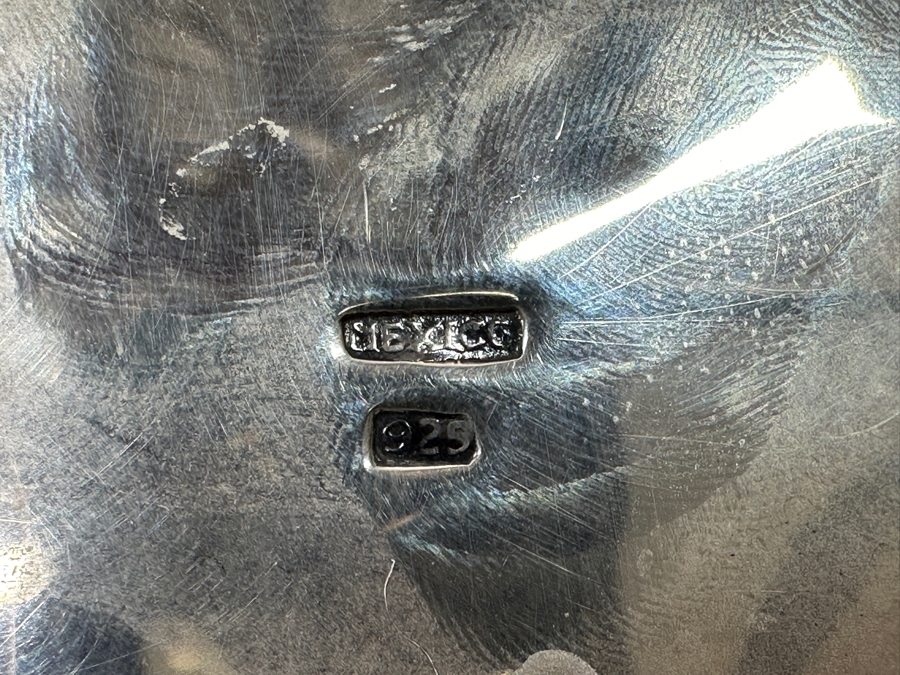 Sterling Silver Repousse Mexican Footed Bowl 8.5W X 3.75H 542g Silver Melt Value $614 [Photo 9]