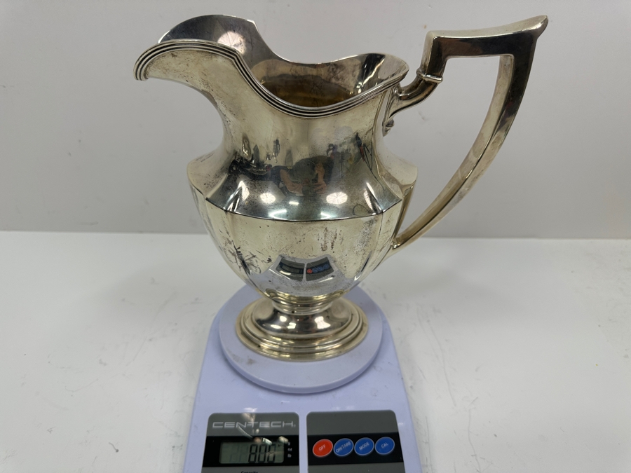 Gorham Sterling Silver Water Pitcher 3 3/8 Pint 10H 806g Silver Melt Value $913 [Photo 17]