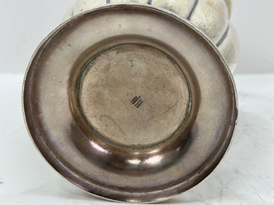 Stunning Sterling Silver Repousse Mexican Water Pitcher 9.5'H Hallmarked 1,013g Silver Melt Value $1,148 [Photo 14]