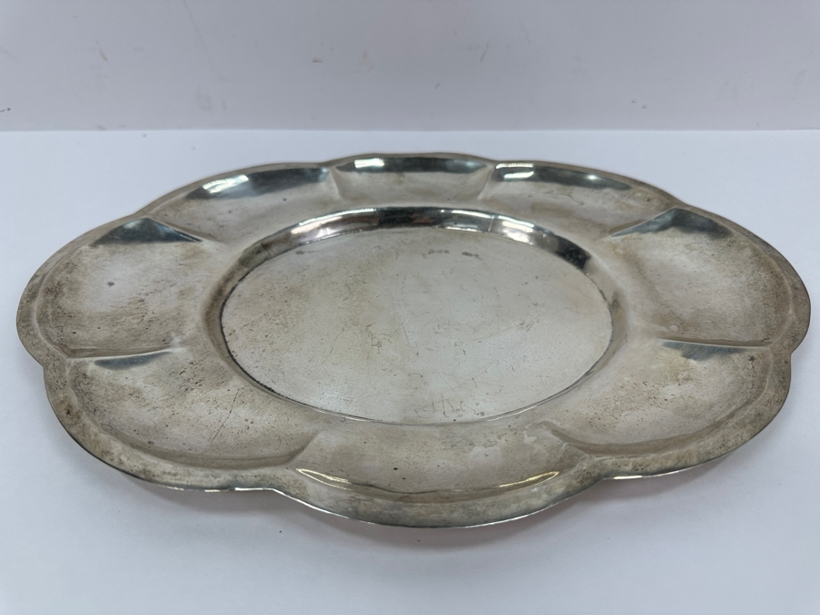 Sterling Silver Oval Mexican Dish Hallmarked Pegaso 12.25 X 8.5 345g Silver Melt Value $390 [Photo 4]