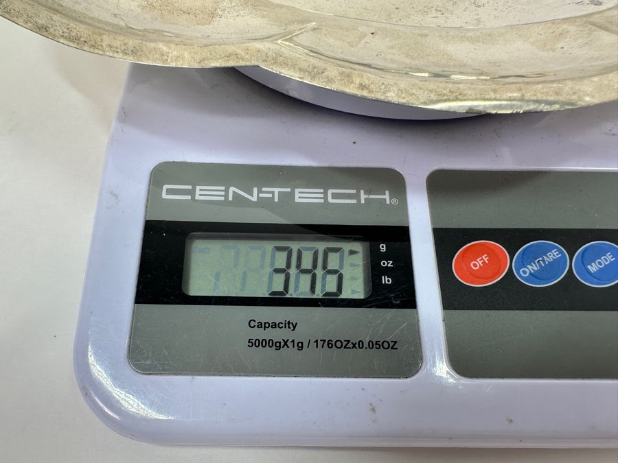 Sterling Silver Oval Mexican Dish Hallmarked Pegaso 12.25 X 8.5 345g Silver Melt Value $390 [Photo 11]