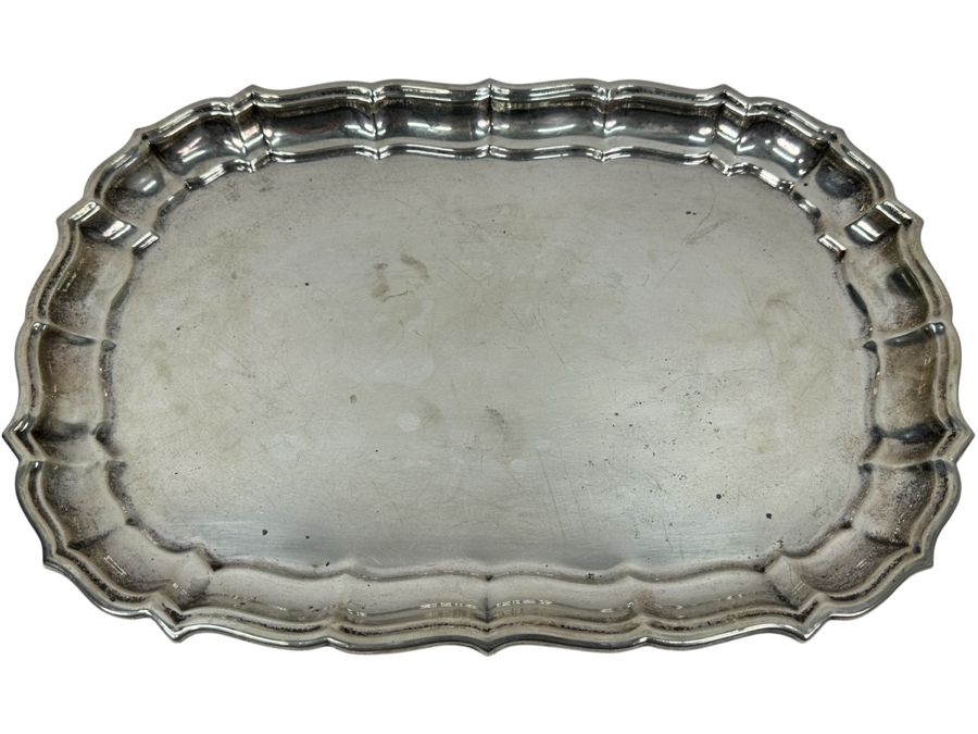 Frank Smith Sterling Silver Platter Chippendale Pattern 15 X 10 898g Silver Melt Value $1,017
