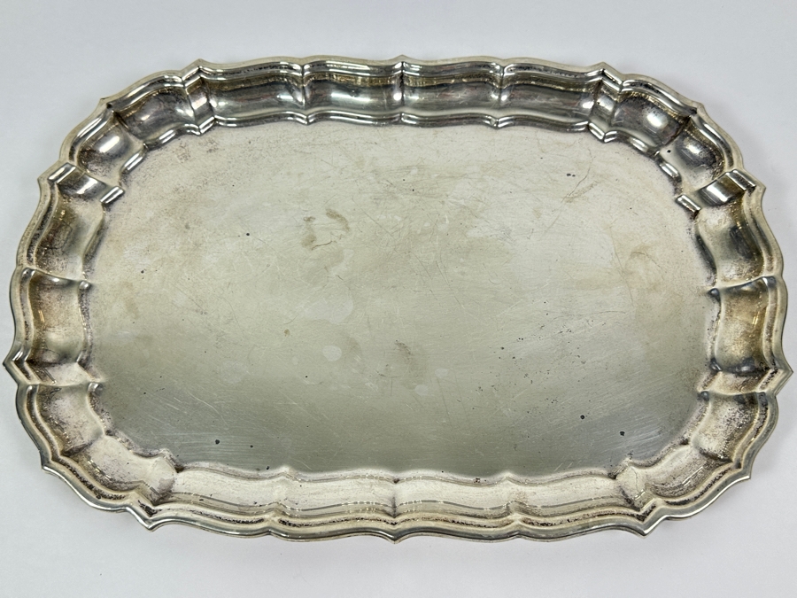Frank Smith Sterling Silver Platter Chippendale Pattern 15 X 10 898g Silver Melt Value $1,017 [Photo 12]
