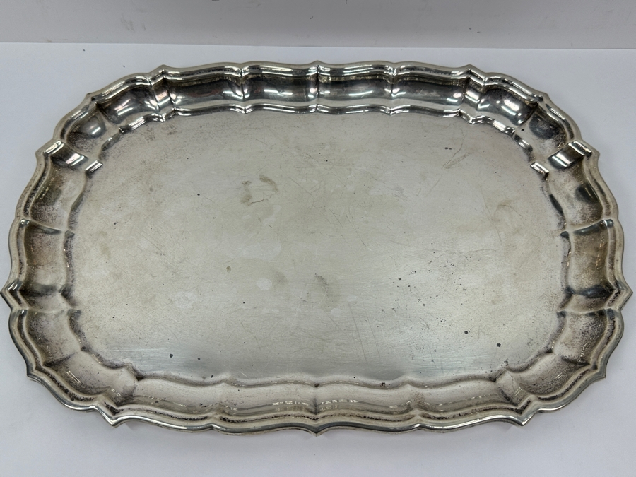 Frank Smith Sterling Silver Platter Chippendale Pattern 15 X 10 898g Silver Melt Value $1,017 [Photo 2]