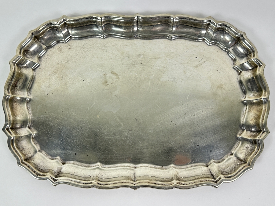 Frank Smith Sterling Silver Platter Chippendale Pattern 15 X 10 898g Silver Melt Value $1,017 [Photo 5]