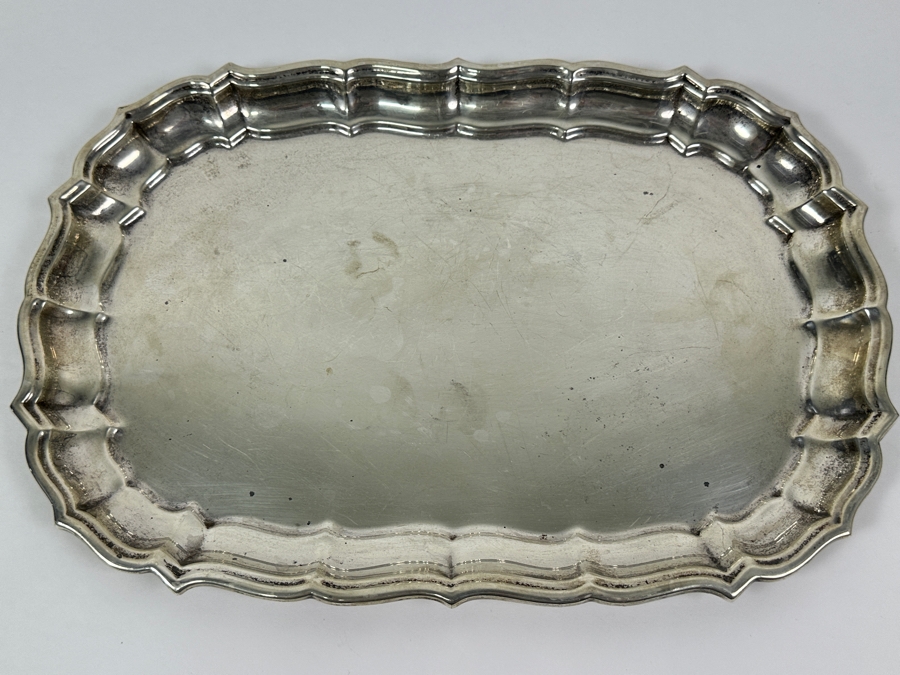 Frank Smith Sterling Silver Platter Chippendale Pattern 15 X 10 898g Silver Melt Value $1,017 [Photo 11]