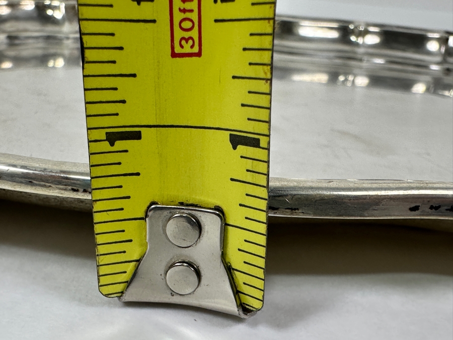 Frank Smith Sterling Silver Platter Chippendale Pattern 15 X 10 898g Silver Melt Value $1,017 [Photo 15]