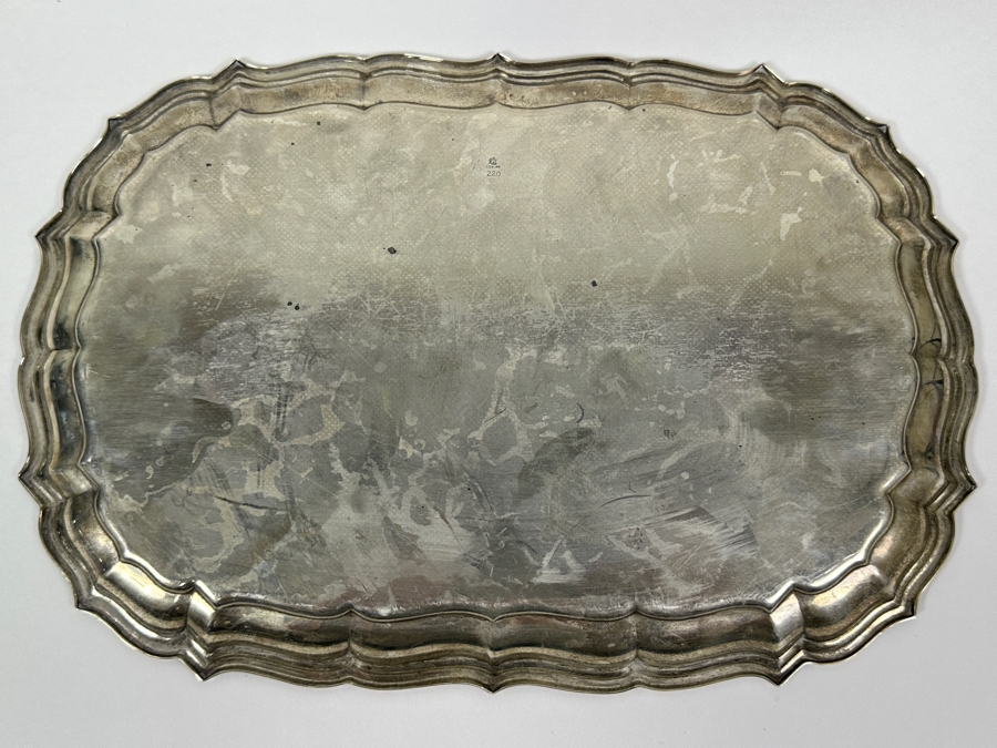 Frank Smith Sterling Silver Platter Chippendale Pattern 15 X 10 898g Silver Melt Value $1,017 [Photo 8]