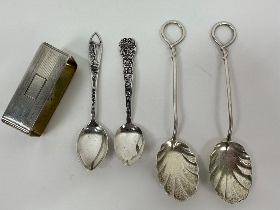 Sterling Silver Spoons & Napkin Ring 81g Silver Melt Value $92 [Photo 2]