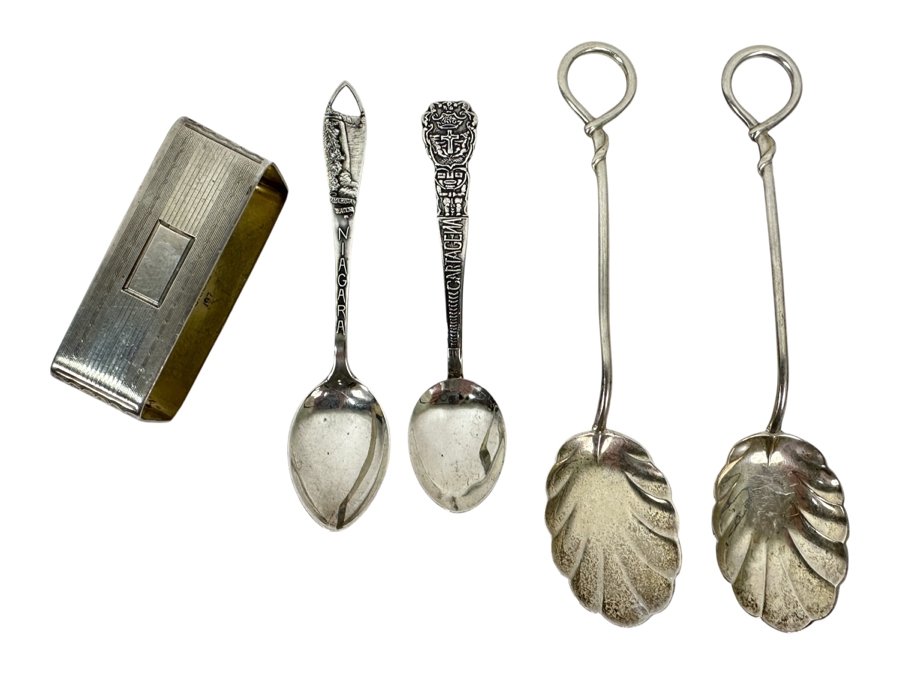 Sterling Silver Spoons & Napkin Ring 81g Silver Melt Value $92 [Photo 1]