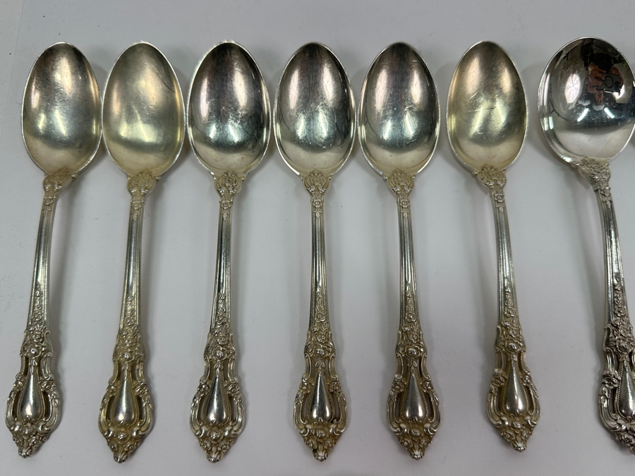 Lunt Sterling Silver Eloquence Flatware Service For Six - 48 Pieces - Sterling Silver Weight (Not Including Knives) 1,531g Silver Melt Value $1,734 [Photo 8]