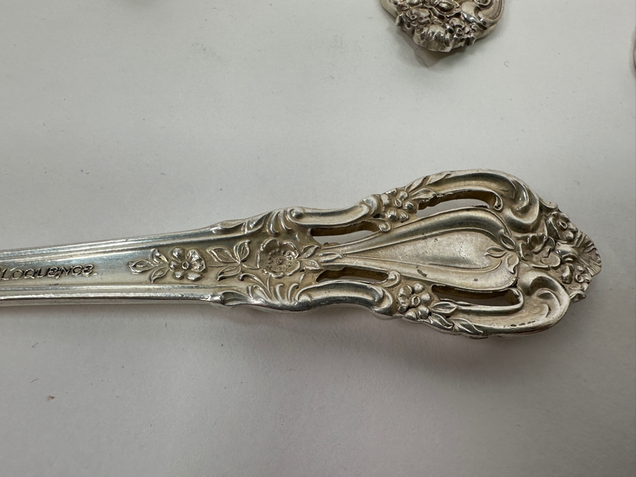 Lunt Sterling Silver Eloquence Flatware Service For Six - 48 Pieces - Sterling Silver Weight (Not Including Knives) 1,531g Silver Melt Value $1,734 [Photo 13]