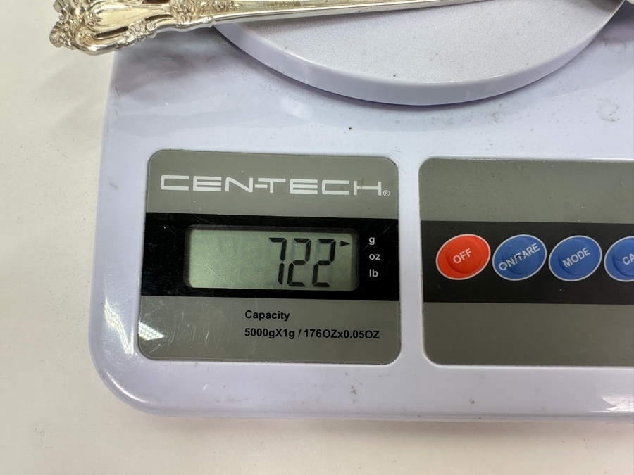 Lunt Sterling Silver Eloquence Flatware Service For Six - 48 Pieces - Sterling Silver Weight (Not Including Knives) 1,531g Silver Melt Value $1,734 [Photo 17]