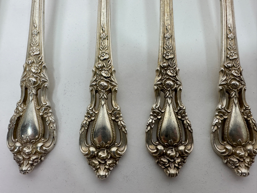 Lunt Sterling Silver Eloquence Flatware Service For Six - 48 Pieces - Sterling Silver Weight (Not Including Knives) 1,531g Silver Melt Value $1,734 [Photo 3]