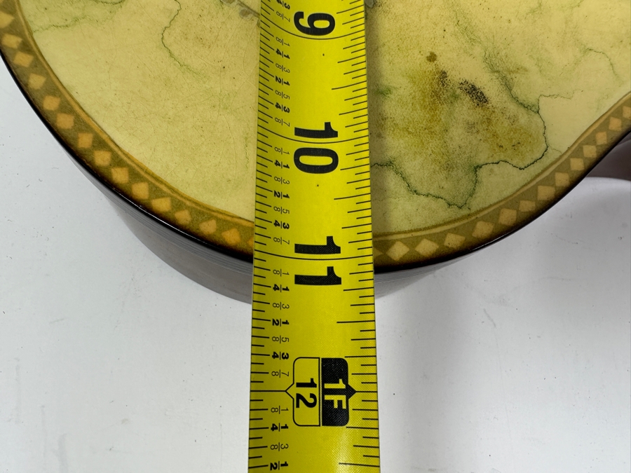 Unusual Guitar Shaped Wooden Gambling Box Made In Milano Italy 28'L X 11'D [Photo 18]