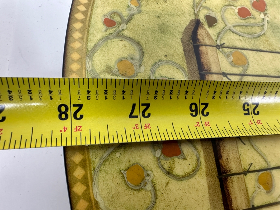 Unusual Guitar Shaped Wooden Gambling Box Made In Milano Italy 28'L X 11'D [Photo 17]