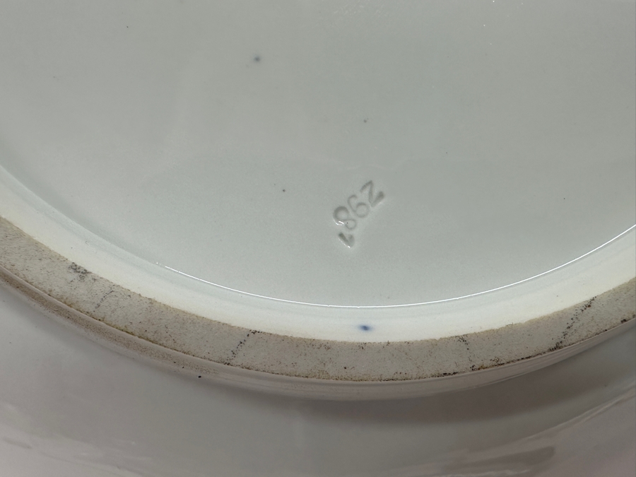 Vintage Meissen Germany Gilded Hand Painted Porcelain Bowl 12'W X 2.5'H [Photo 11]