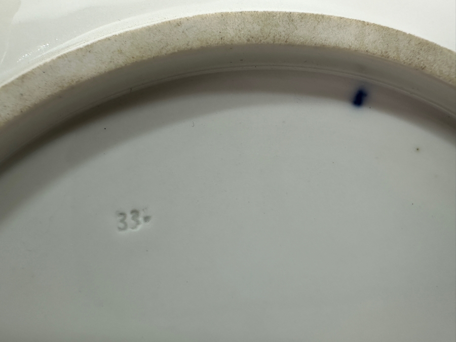 Vintage Meissen Germany Gilded Hand Painted Porcelain Bowl 12'W X 2.5'H [Photo 12]