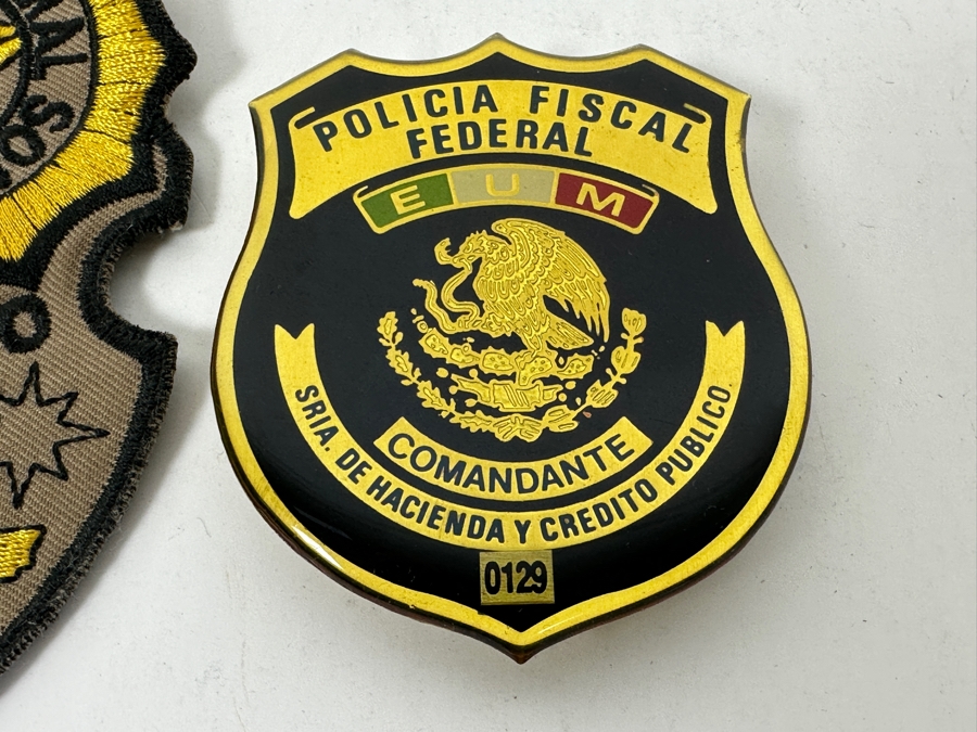 (2) Mexican Policia Federal Patches & (1) Badge [Photo 3]