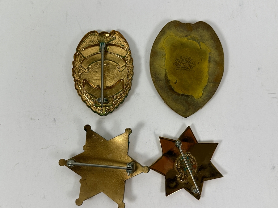 (4) Police / Sheriff / Law Enforcement Badges From San Diego County California & New Mexico [Photo 8]