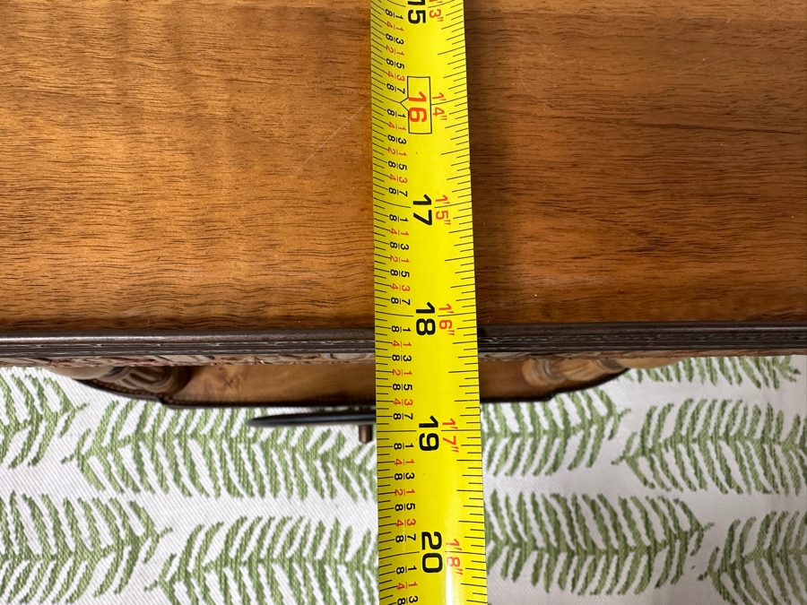 Vintage Oval Italian Tea Bar Cart - Rubber On Brass Wheels Needs Replacing 33.5W X 19D X 28H [Photo 12]