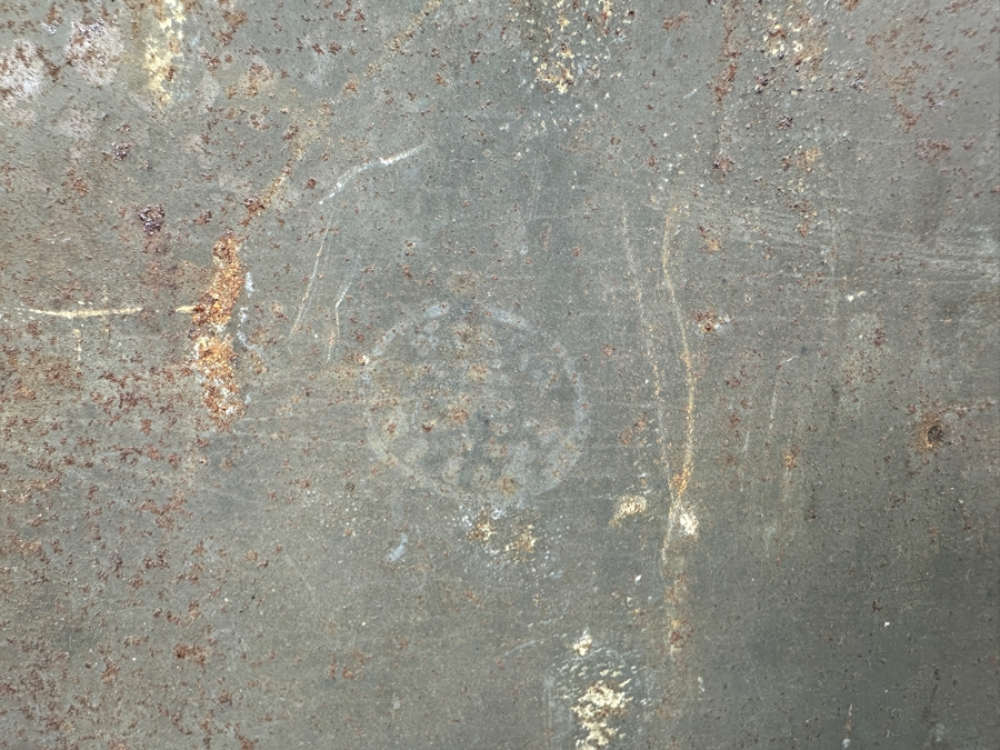 Vintage Hand Painted Retablo Polychrome On Tin Retablo Painting Of The Madonna And Baby Jesus Surrounded By A Vintage Polychrome Wooden Carved Frame 18.5W X 22.5H [Photo 13]