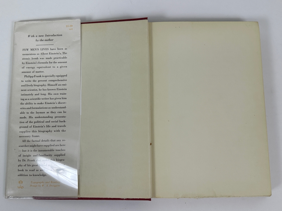 Fourth Printing Hardcover Book Einstein His Life And Times By Philipp Frank [Photo 4]