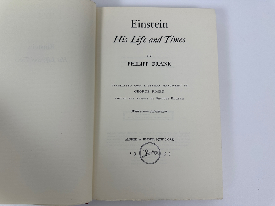 Fourth Printing Hardcover Book Einstein His Life And Times By Philipp Frank [Photo 5]