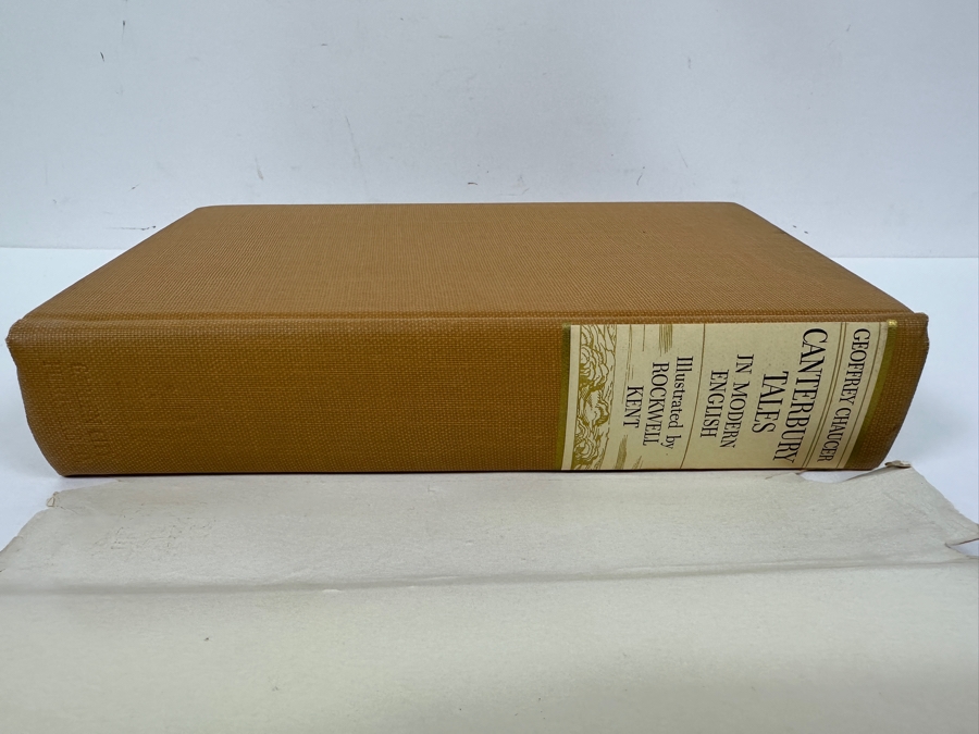 First Edition 1934 Hardcover Book Canterbury Tales By Geoffrey Chaucer In Modern English By J. U. Nicolson Illustrated By Rockwell Kent [Photo 2]