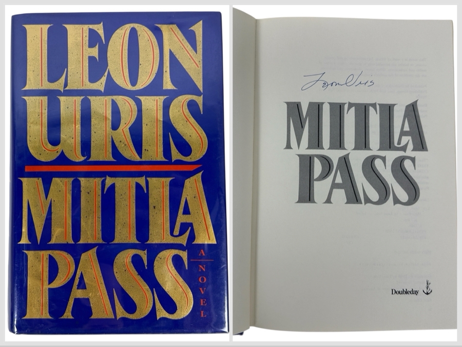 Signed First Edition Hardcover Book Mitla Pass By Leon Uris - Signed By Leon Uris
