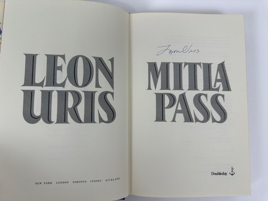 Signed First Edition Hardcover Book Mitla Pass By Leon Uris - Signed By Leon Uris [Photo 5]