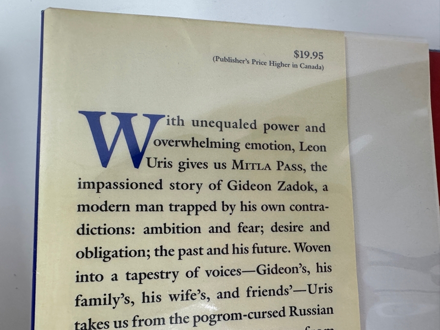 Signed First Edition Hardcover Book Mitla Pass By Leon Uris - Signed By Leon Uris [Photo 4]