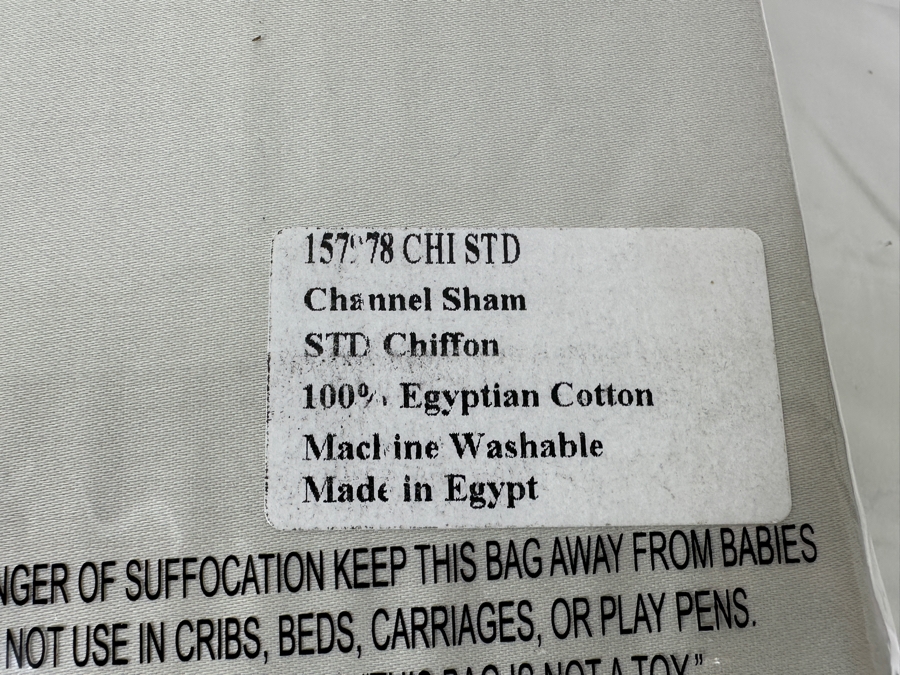 New Frontgate Queen Channel Duvet Cover 100% Egyptian Cotton And Pair Of Channel Standard Shams [Photo 4]